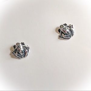 💕Super Cute Sterling Silver Frog Stud Earrings💕